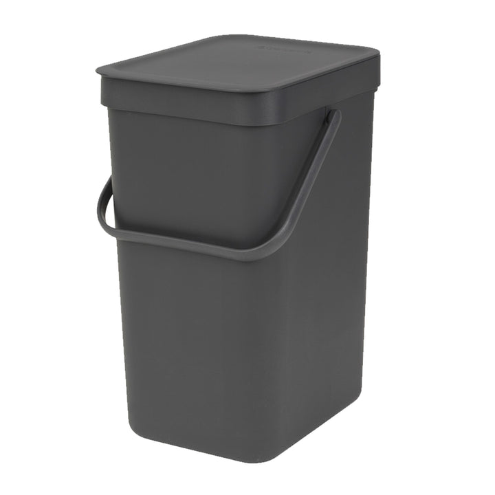 Brabantia Sort & Go Dark Grey Recycling Bin - 12L Size