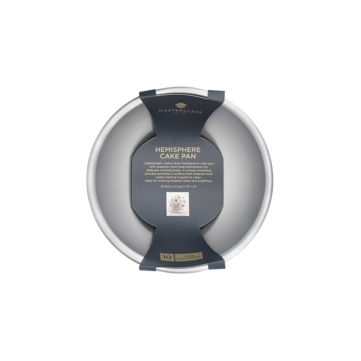MasterClass Silver Anodised Hemisphere Cake Pan - 15cm