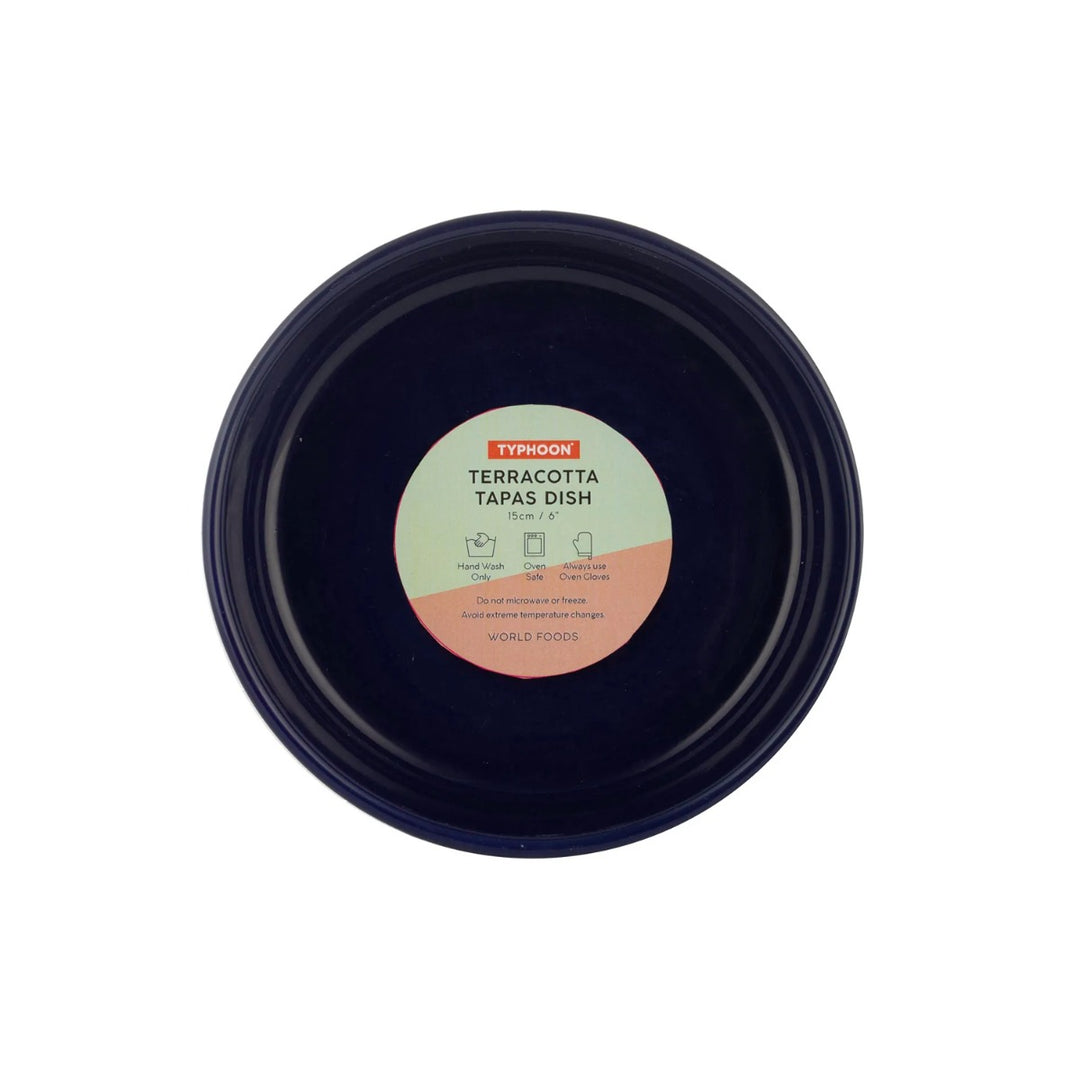 Typhoon World Foods Terracotta Navy Tapas Dish - 15cm