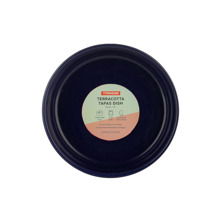 Typhoon World Foods Terracotta Navy Tapas Dish - 15cm