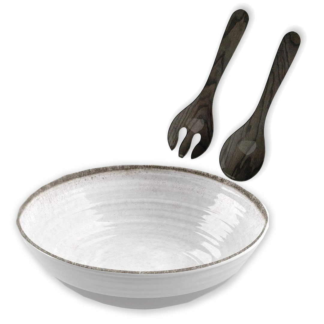 Artisan Pearl Melamine Salad Serving Set