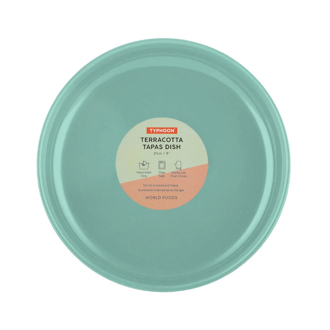 Typhoon World Foods Terracotta Aqua Tapas Dish - 21cm