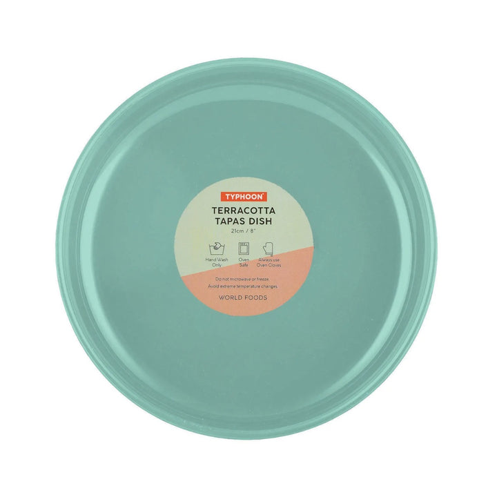Typhoon World Foods Terracotta Aqua Tapas Dish - 21cm