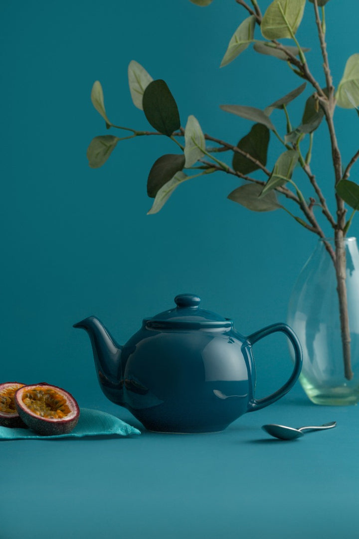Price & Kensington Glossy Teal Blue Teapot - 2 Cup