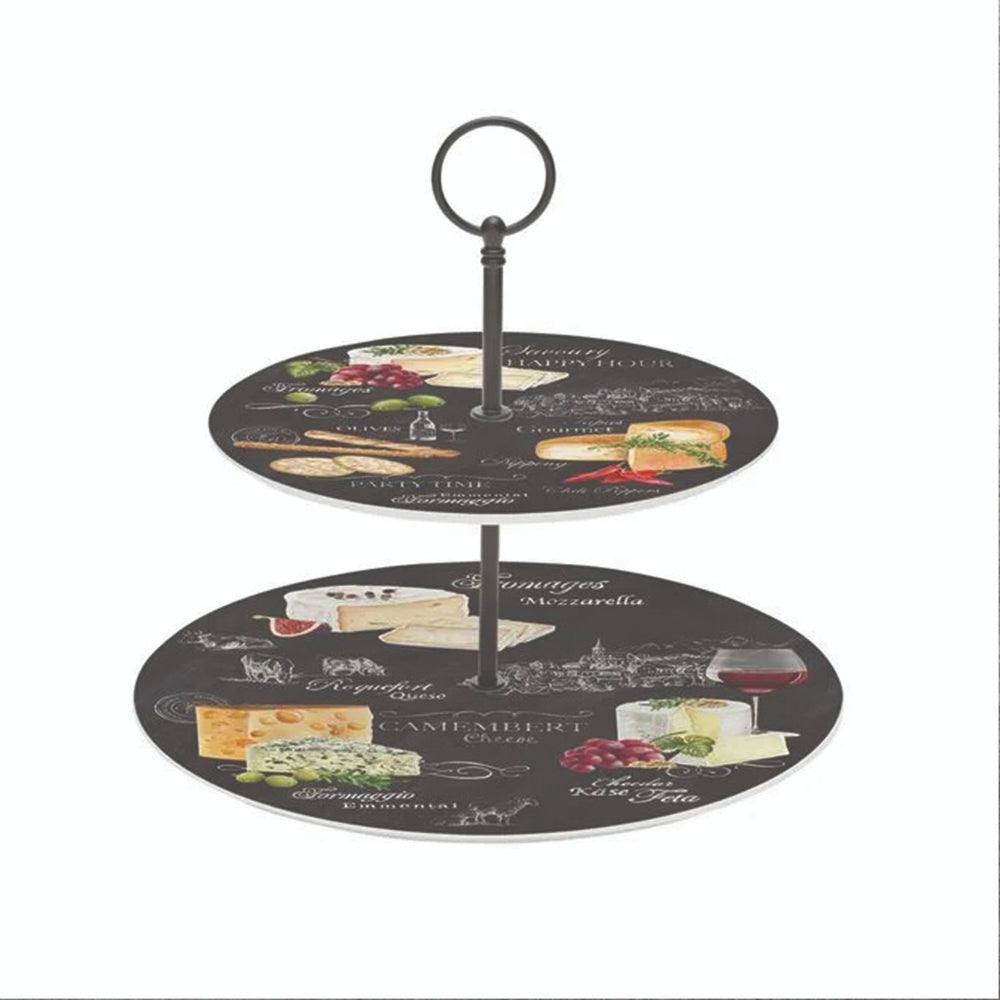 2 Tier snack display plate