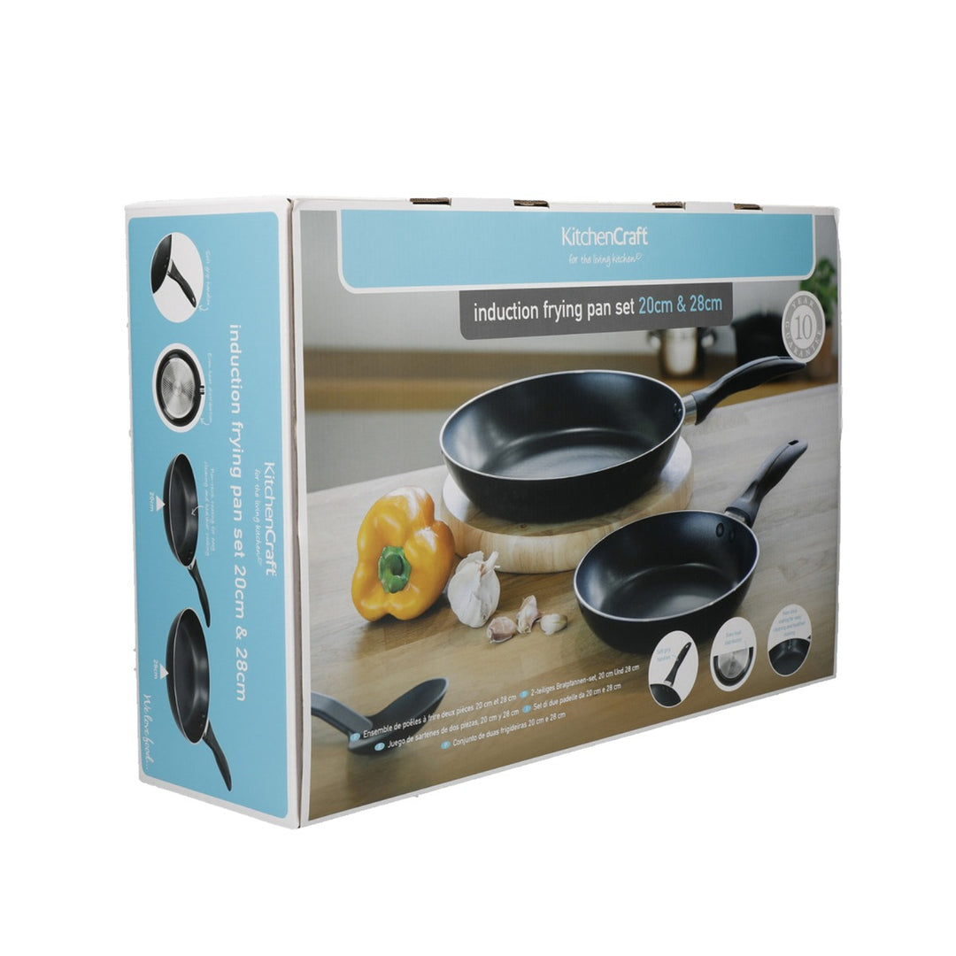 KitchenCraft Non-Stick Induction Frying Pan Set - 20cm & 28cm