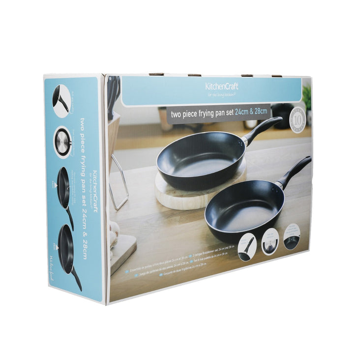 KitchenCraft Non-Stick Frying Pan Set - 24cm & 28cm