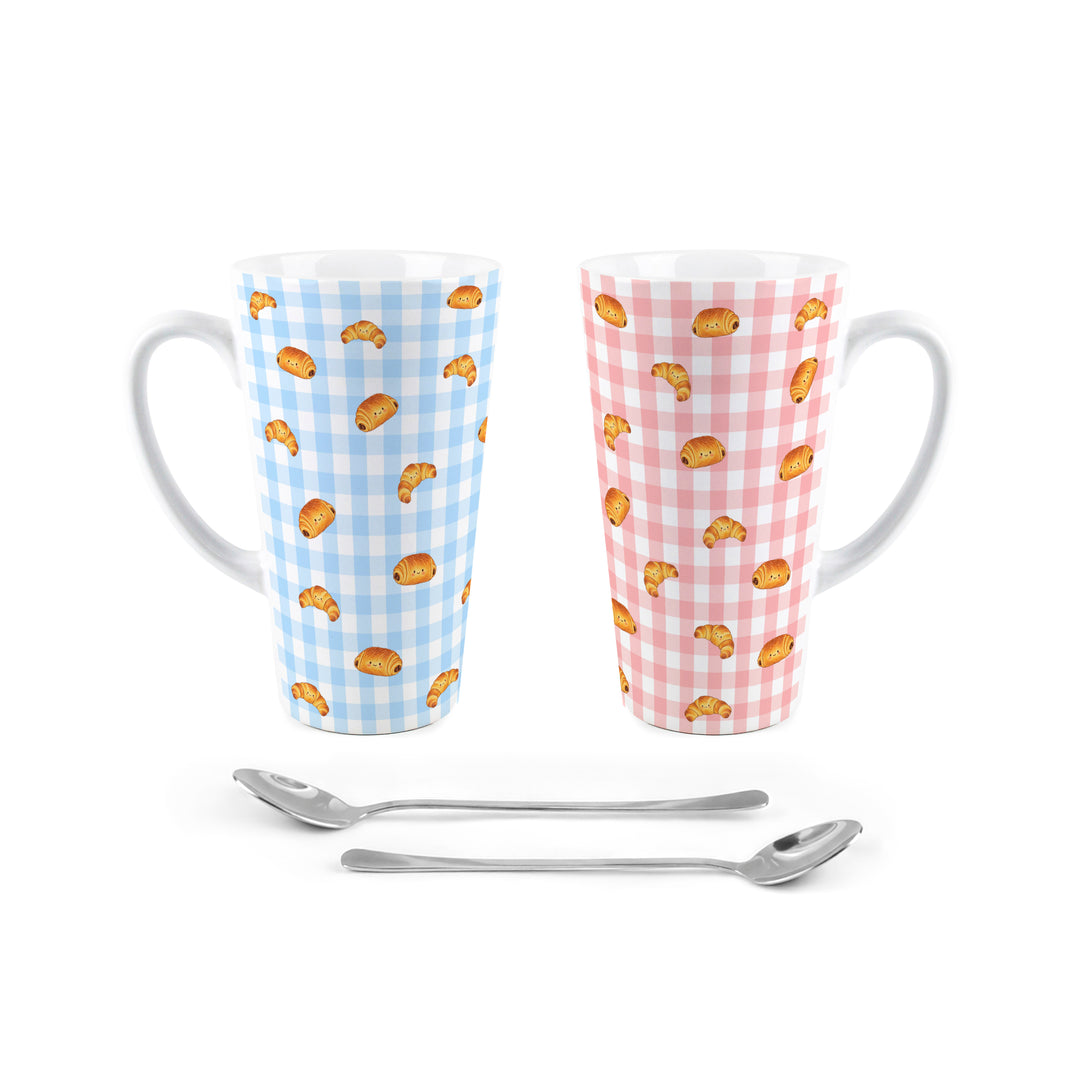 Purely Home Pastry Picnic Print Latte Mug Gift Box Set