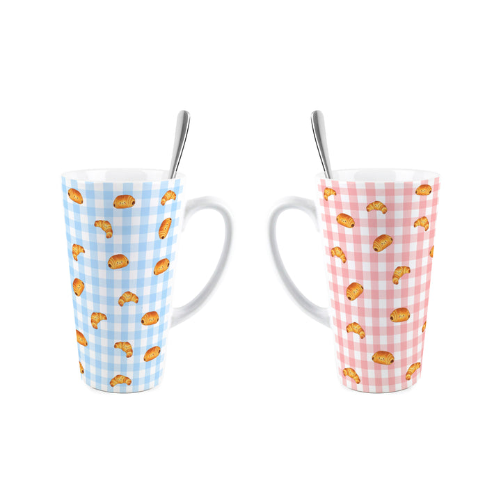 Purely Home Pastry Picnic Print Latte Mug Gift Box Set