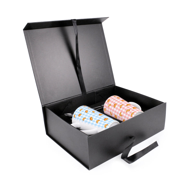 Purely Home Pastry Picnic Print Latte Mug Gift Box Set
