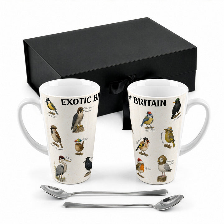 Purely Home Exotic Birds of Britain Latte Mug Gift Box Set