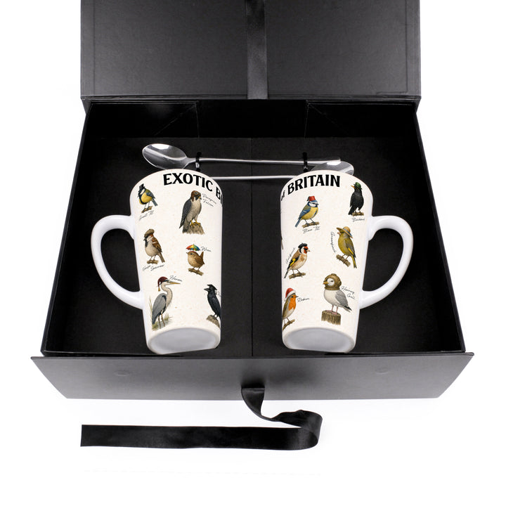 Purely Home Exotic Birds of Britain Latte Mug Gift Box Set