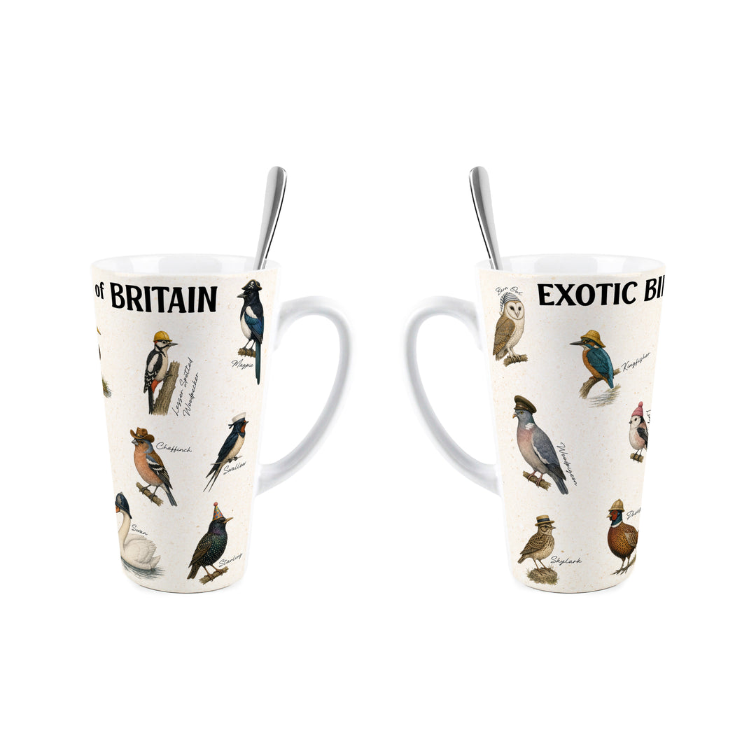Purely Home Exotic Birds of Britain Latte Mug Gift Box Set