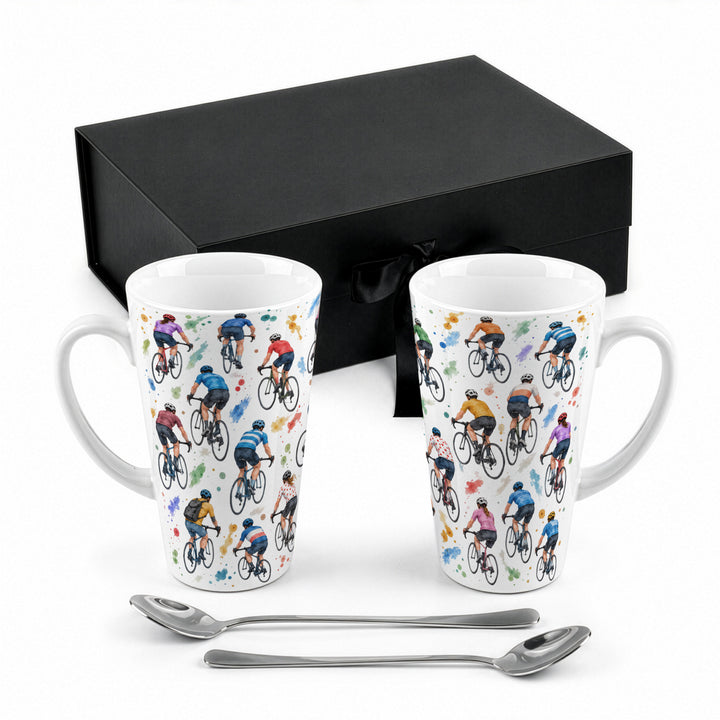 Purely Home Spokes & Splatters Latte Mug Gift Box Set