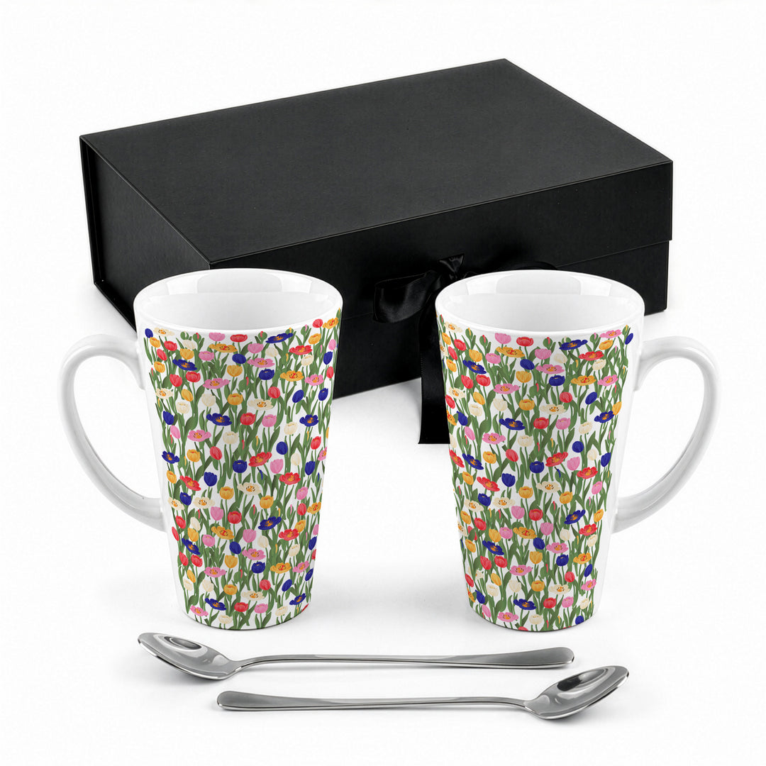 Purely Home Tulip Fields Latte Mug Gift Box Set