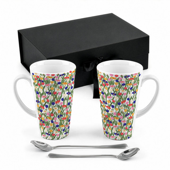 Purely Home Tulip Fields Latte Mug Gift Box Set