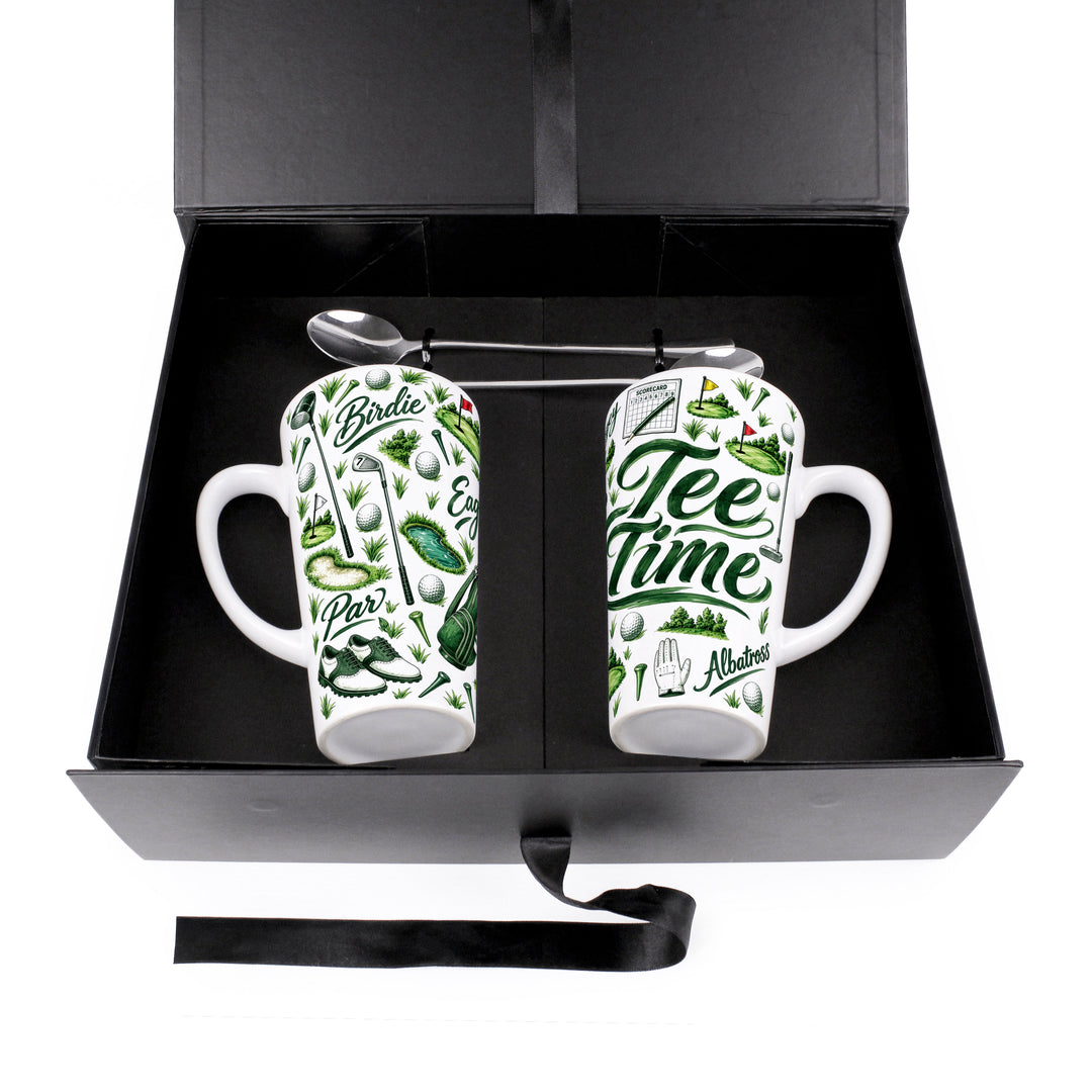 Purely Home Tee Time Latte Mug Gift Box Set