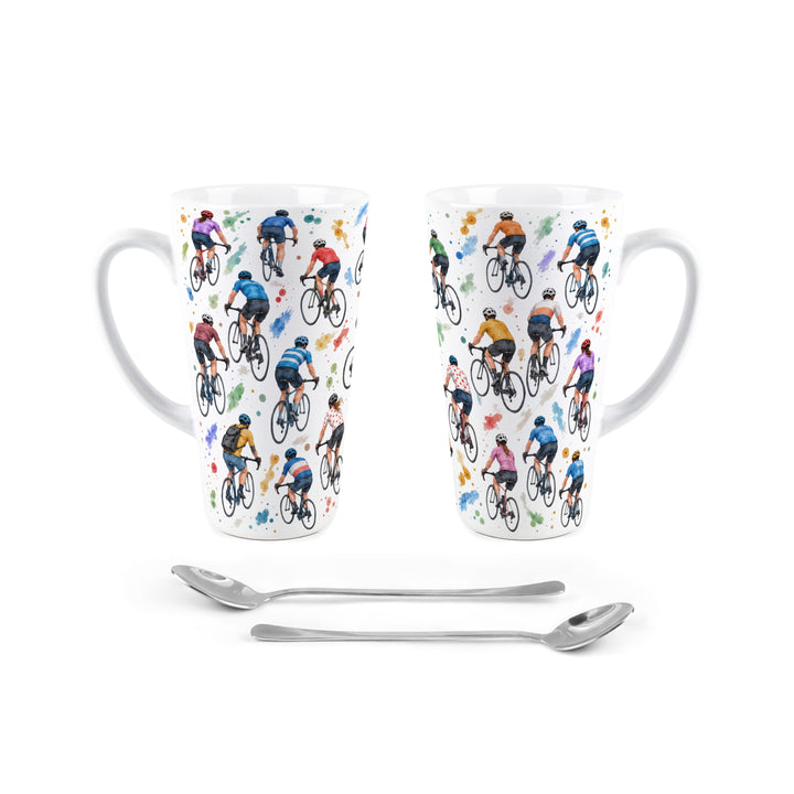 Purely Home Spokes & Splatters Latte Mug Gift Box Set