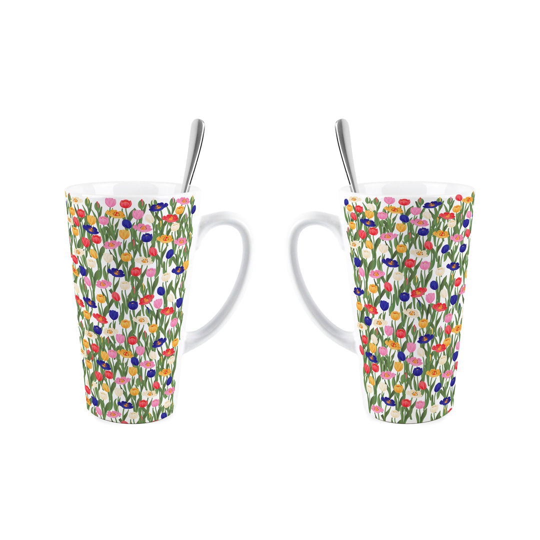 Purely Home Tulip Fields Latte Mug Gift Box Set
