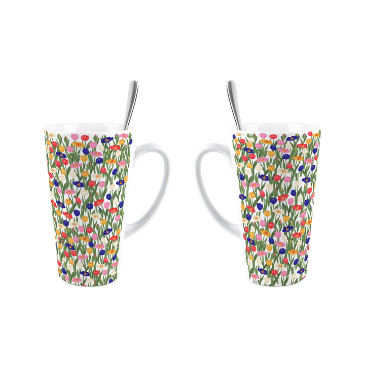 Purely Home Tulip Fields Latte Mug Gift Box Set