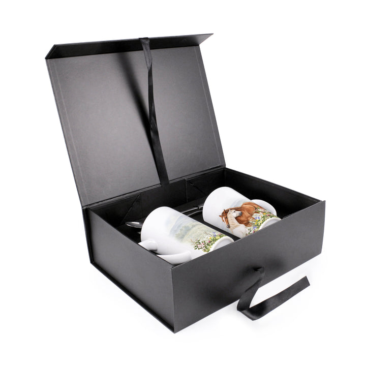 Purely Home Hugging Horses Latte Mug Gift Box Set