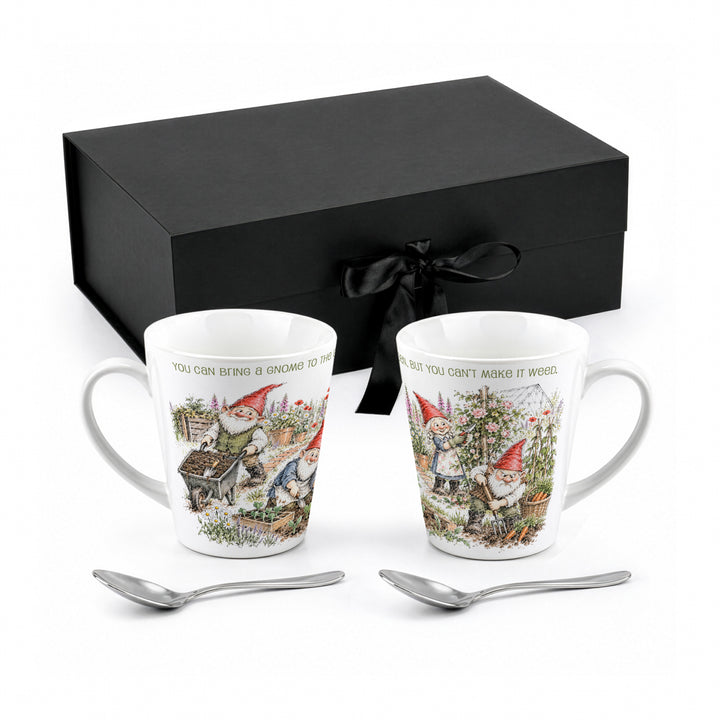 Purely Home Gardening Gnomes Latte Mug Gift Box Set
