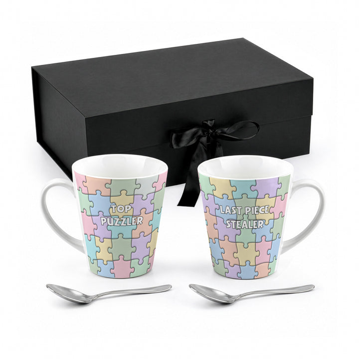 Purely Home Novelty Puzzle Lovers Latte Mug Gift Box Set