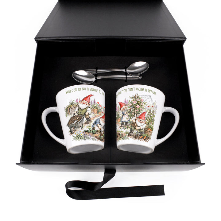 Purely Home Gardening Gnomes Latte Mug Gift Box Set