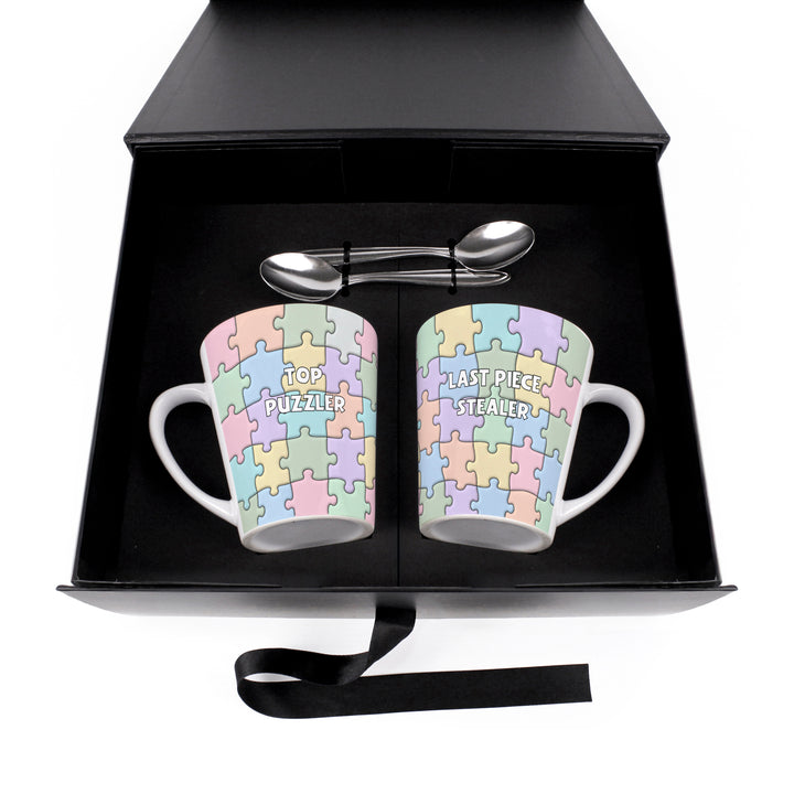 Purely Home Novelty Puzzle Lovers Latte Mug Gift Box Set