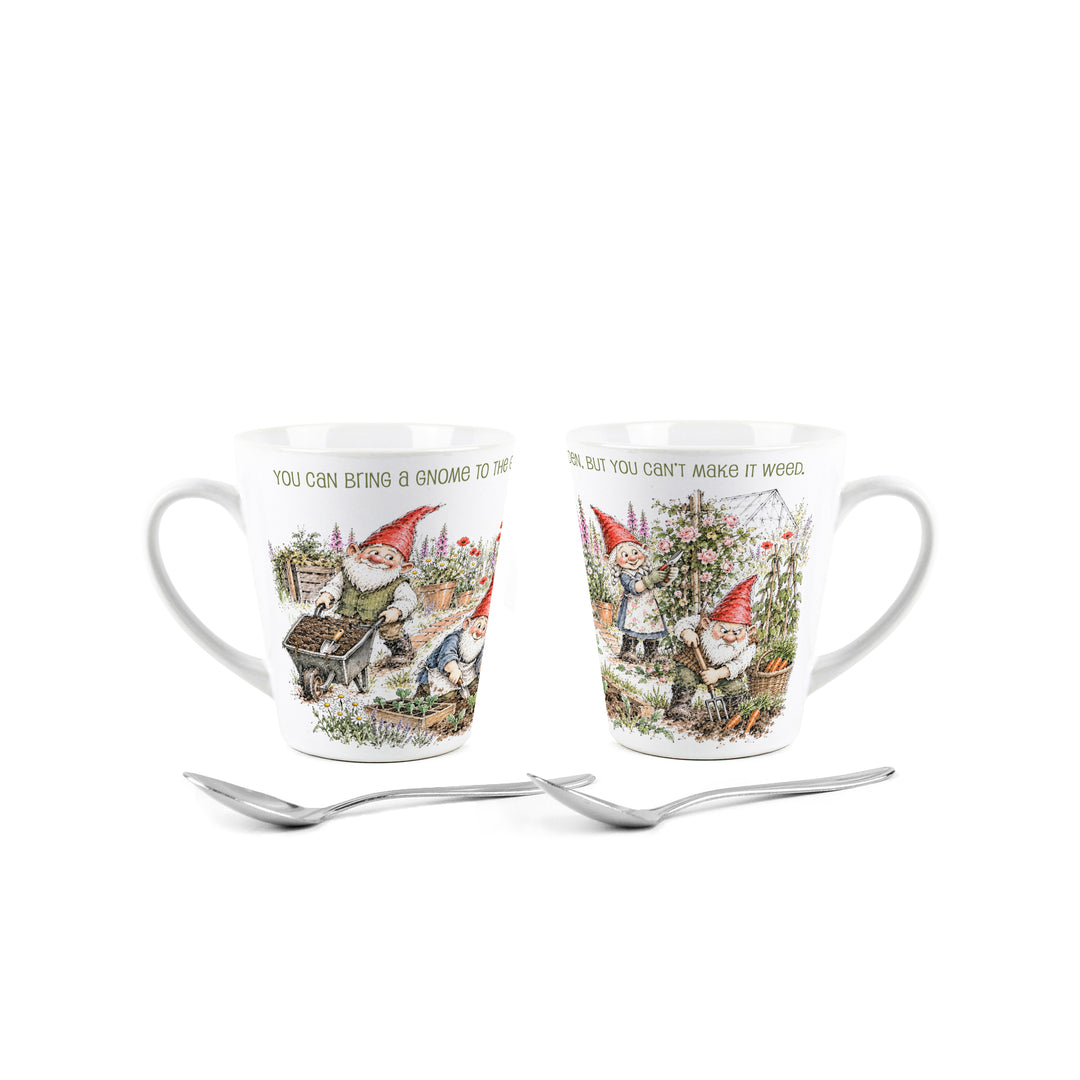 Purely Home Gardening Gnomes Latte Mug Gift Box Set