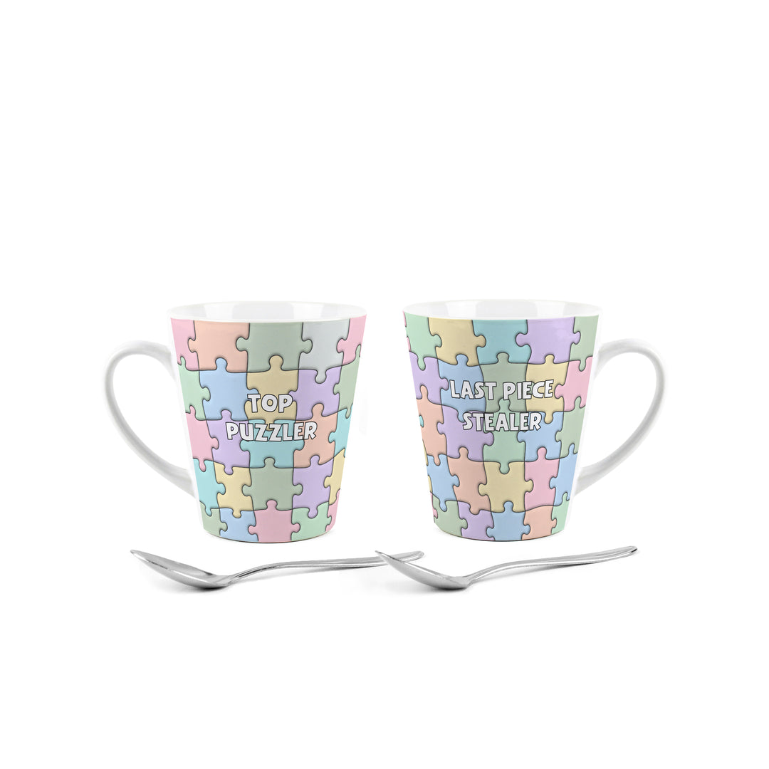 Purely Home Novelty Puzzle Lovers Latte Mug Gift Box Set