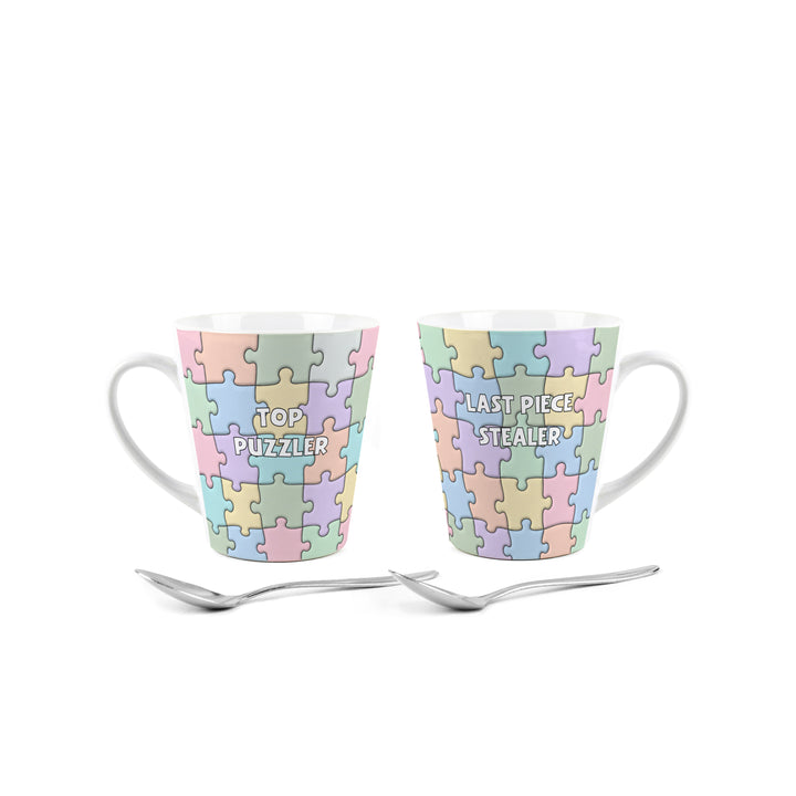 Purely Home Novelty Puzzle Lovers Latte Mug Gift Box Set