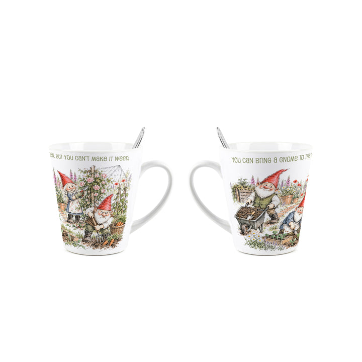 Purely Home Gardening Gnomes Latte Mug Gift Box Set