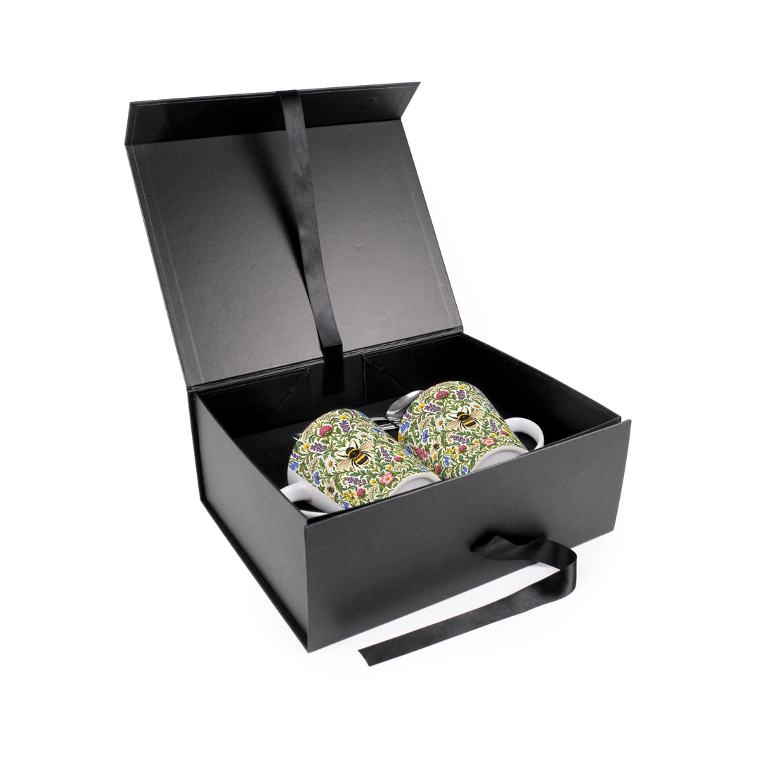 Purely Home Botanical Bumblebees Latte Mug Gift Box Set