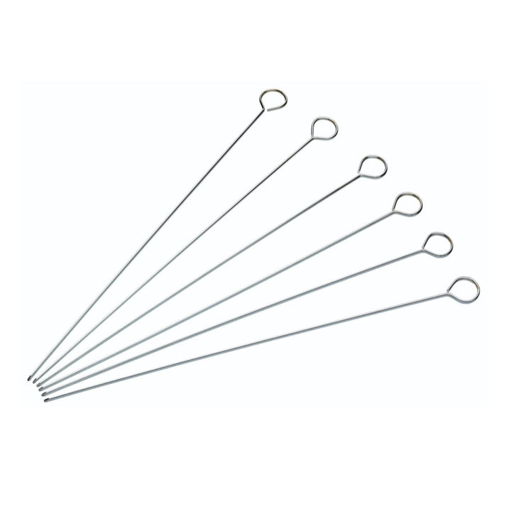 set of 6 stainless steel cooking skewers