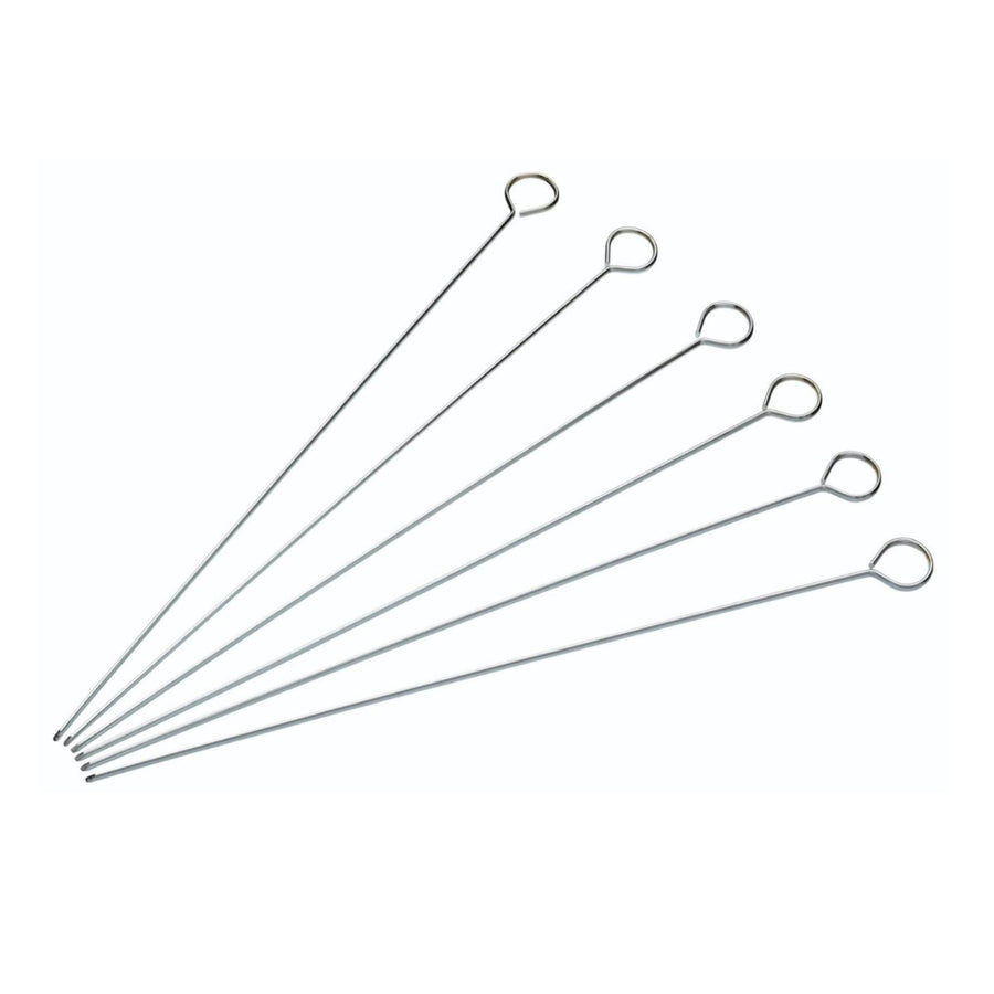 set of 6 stainless steel cooking skewers