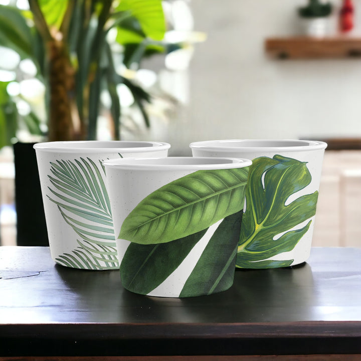 Amazon Floral Palm Melamine Ice Cream/Nibbles Bowls