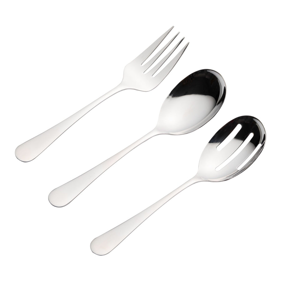 Set of 3 stainless steel, high-quality serving cutlery