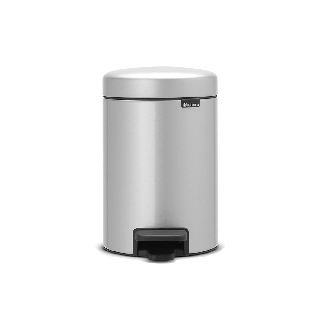 Brabantia NewIcon Metallic Grey Pedal Bin - 3L Size