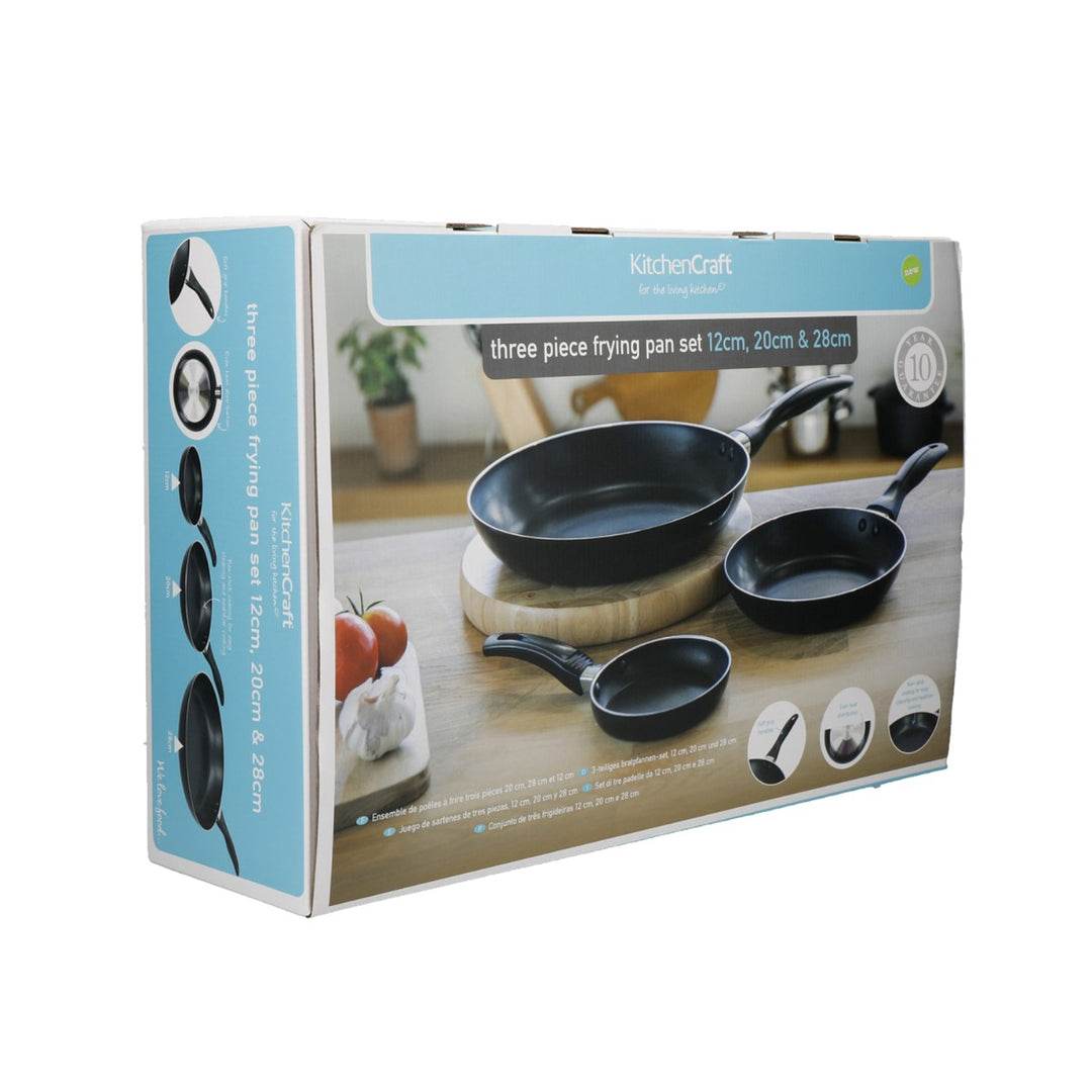 KitchenCraft Non-Stick Frying Pan Set - 12cm, 20cm & 28cm