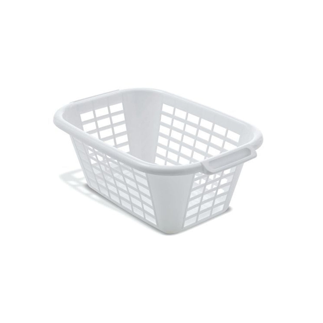 Addis 40L Rectangular Laundry Basket - White