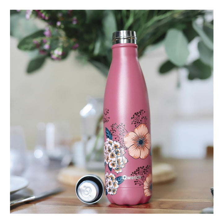 Qwetch Insulated Stainless Steel Bottle - Anemones - 500ml
