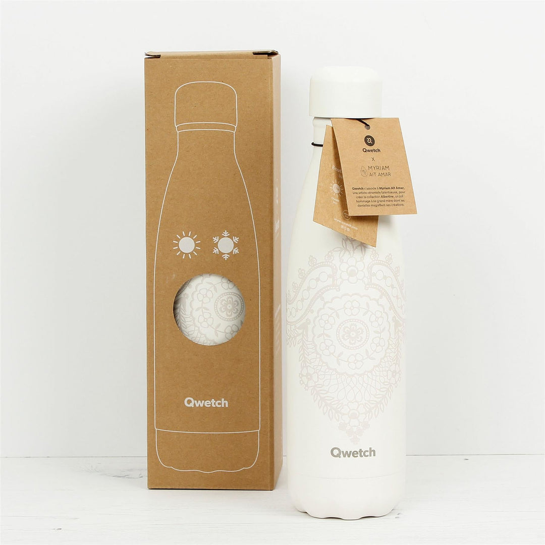 Qwetch Insulated Stainless Steel Bottle - Albertine Ivory - 500ml