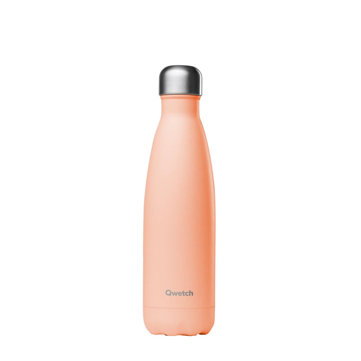 Qwetch Insulated Stainless Steel Bottle - Pastel Peach - 500ml