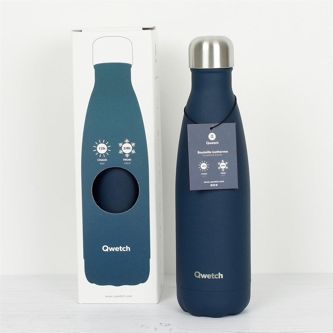 Qwetch Insulated Stainless Steel Bottle - Granite Midnight Blues - 500ml