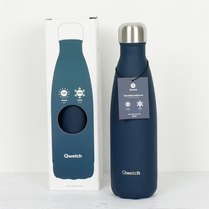 Qwetch Insulated Stainless Steel Bottle - Granite Midnight Blues - 500ml
