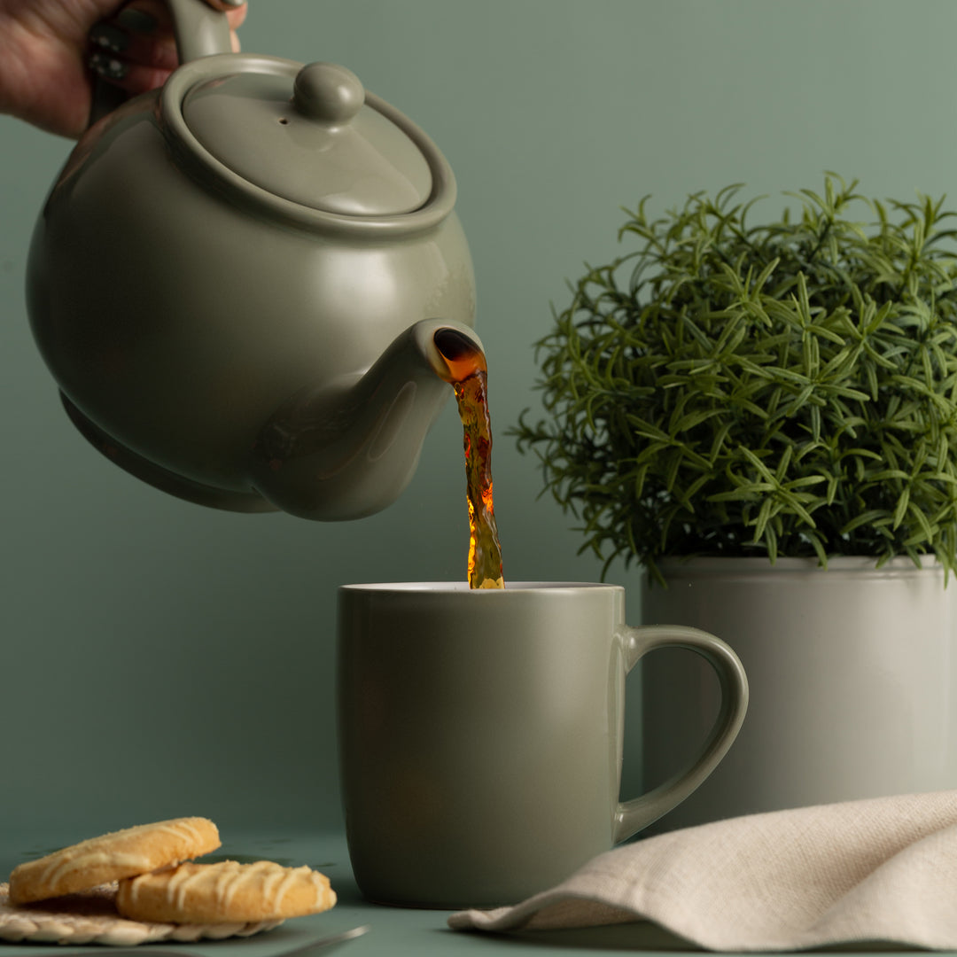 Price & Kensington Glossy Sage Green Teapot - 6 Cup