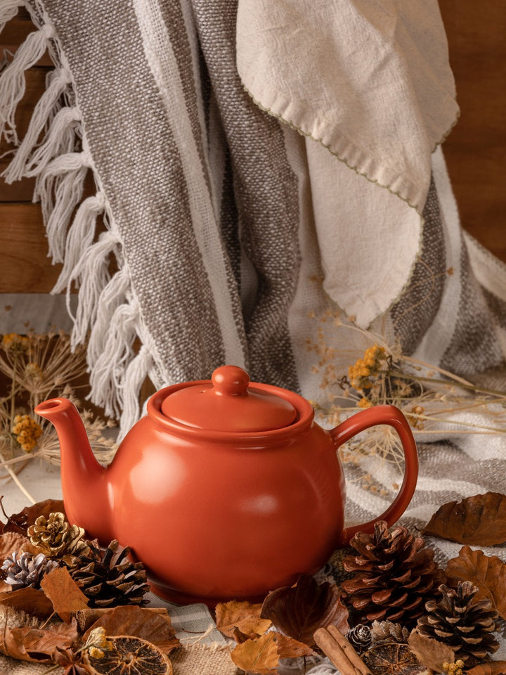 Price & Kensington Glossy Burnt Orange Teapot - 6 Cup