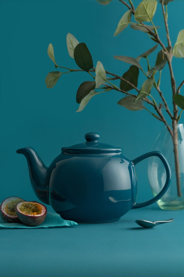 Price & Kensington Glossy Teal Blue Teapot - 6 Cup