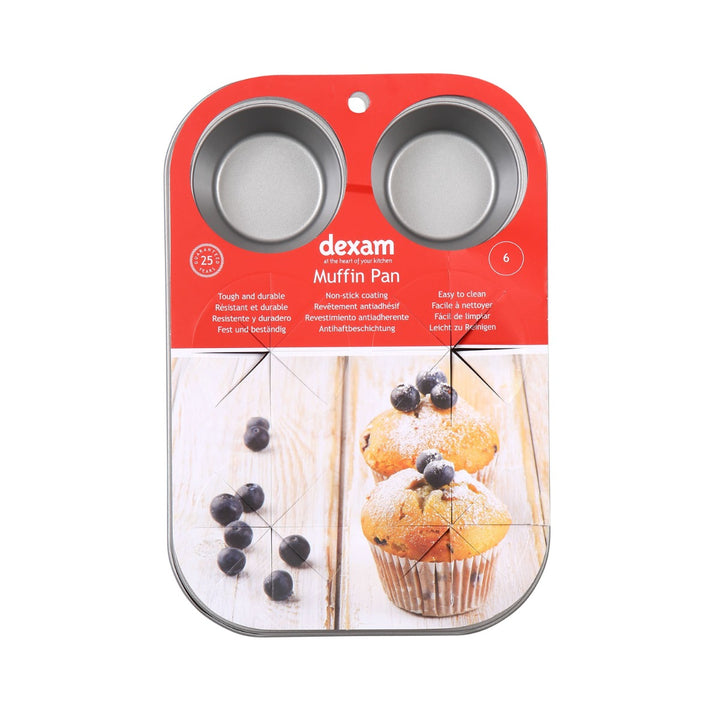 Dexam Non-Stick Muffin Pan - 6 or 12 Cups